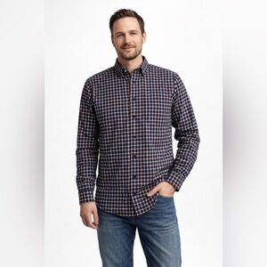 Banana Republic Men's Luxe Flannel Plaid Shirt 100% Cotton Size Small